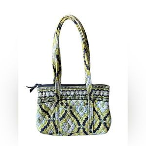Vera Bradley Purse -Cambridge Pattern Purse Bag Tote-Green&Blue